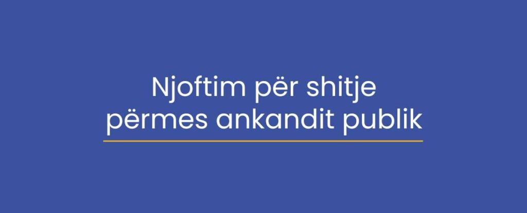 Njoftim për shitje përmes ankandit publik 15/06/2026